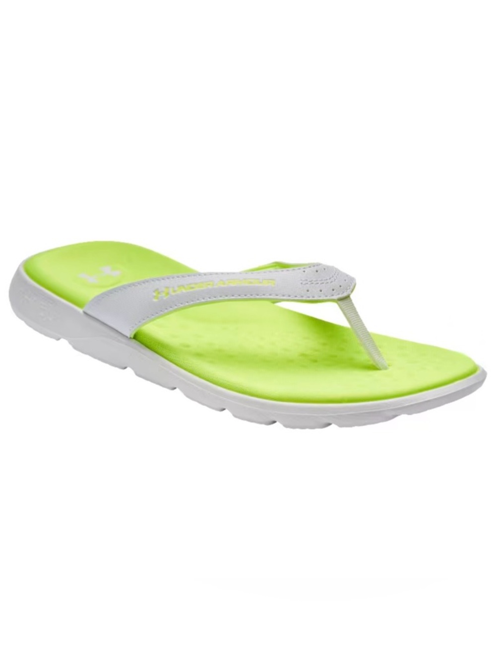 Under Armour Flip Flops Ignite Pro Marbella Women's 11 White/High Vis Yellow